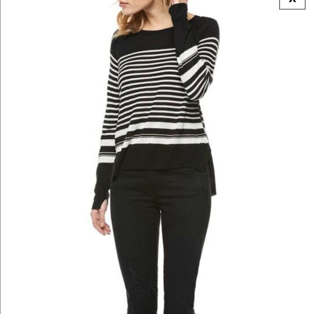 Zara Black & White Knit Sweater